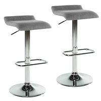 Fabia II Air Lift Stool, set of 2 in Grey