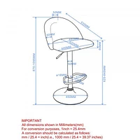 Sataro Air Lift Stool in Black