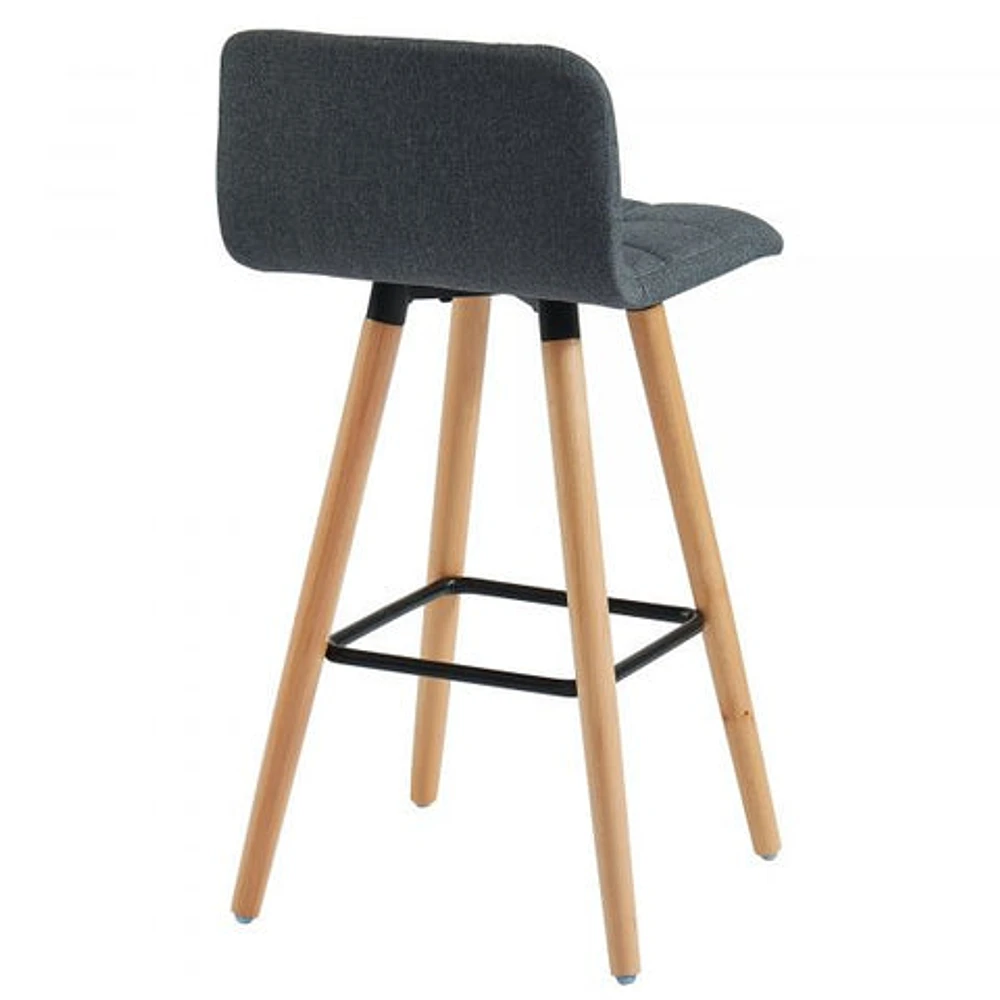 Rico 26'' Counter Stool, set of 2 in Charcoal