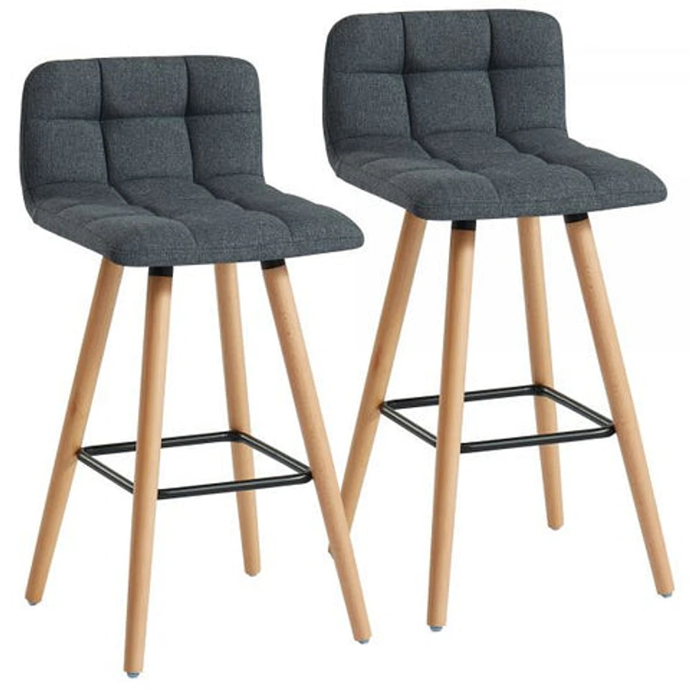 Rico 26'' Counter Stool, set of 2 in Charcoal