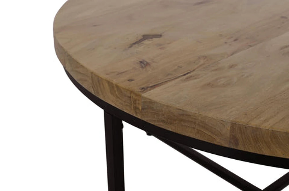 Ames Round Wooden Coffee Table