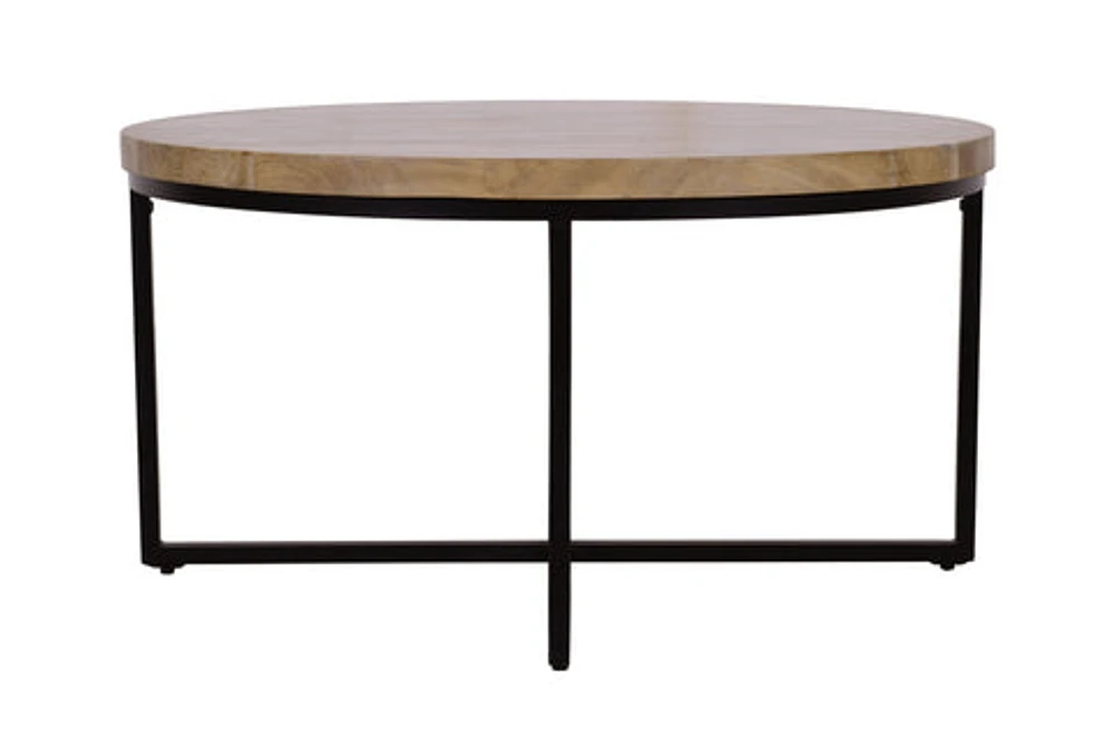 Ames Round Wooden Coffee Table