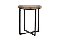 Ames Round Wooden End Table