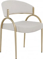 Monet Gold Linen Textured Dining Chair