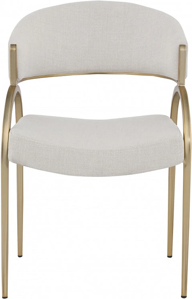 Monet Gold Linen Textured Dining Chair