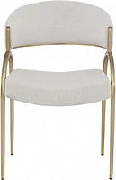 Monet Gold Linen Textured Dining Chair