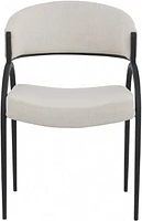 Kara Linen Textured Dining Chair - Beige