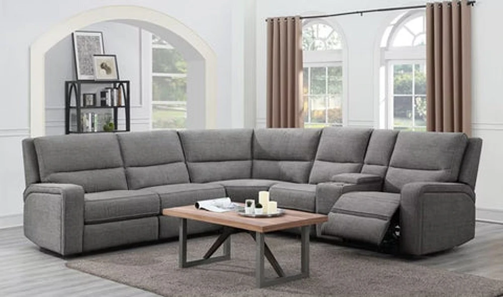 Medford Left Side Facing One Side Power Sofa-Charcoal U8055-19-23