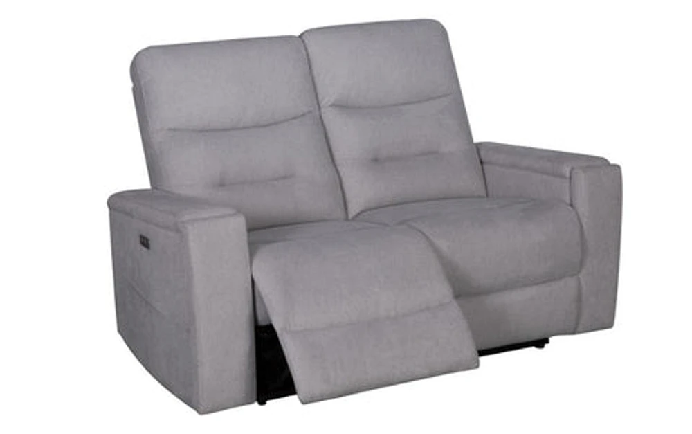 Roche Power Recliner Loveseat- Light Grey