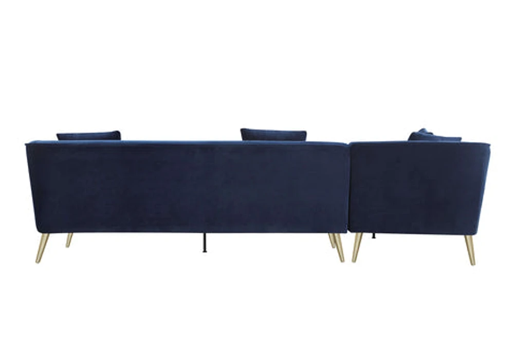 Maja Velvet Sectional-Royal Blue - Greater Vancouver Furniture