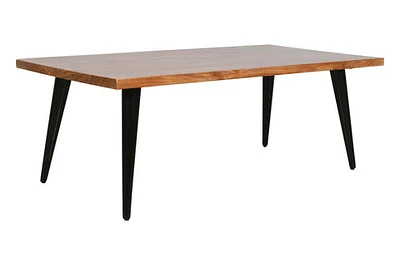 Prelude Coffee Table Rectangular Solid Acacia Wood Suede