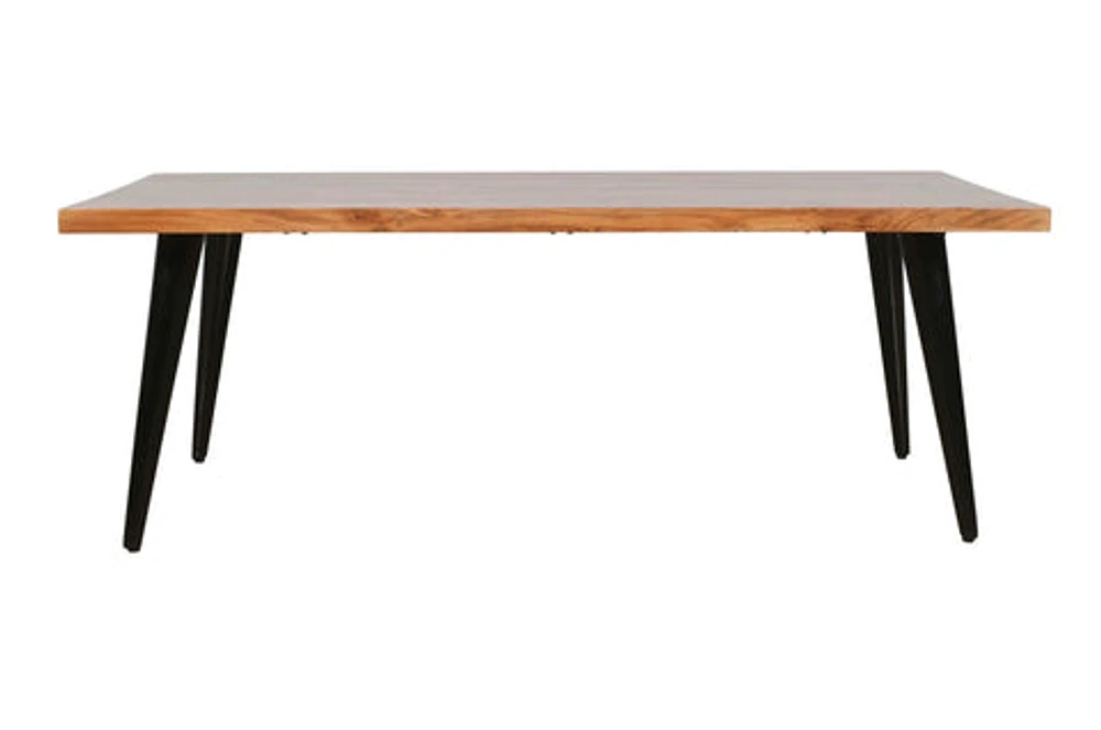 Prelude Coffee Table Rectangular Solid Acacia Wood Suede