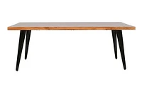 Prelude Coffee Table Rectangular Solid Acacia Wood Suede