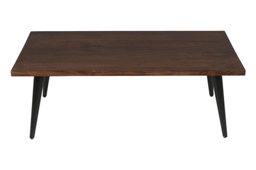 Prelude Coffee Table Rectangular Solid Acacia Wood Walnut