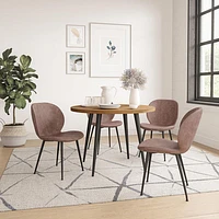 Prelude Solid Acacia Round Dining Table Suede