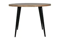 Prelude Solid Acacia Round Dining Table Suede