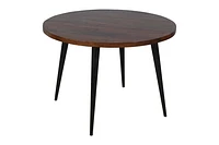 Prelude Solid Acacia Round Dining Table Walnut