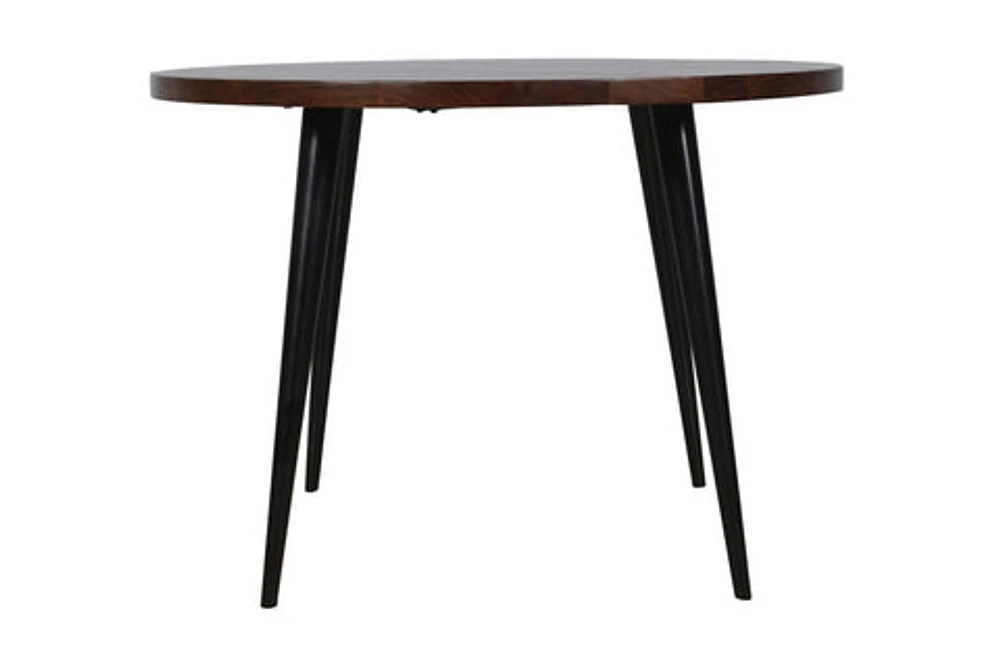 Prelude Solid Acacia Round Dining Table Walnut