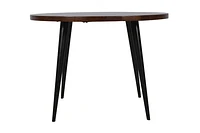 Prelude Solid Acacia Round Dining Table Walnut