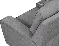 Medford Left Side Facing One Side Power Sofa-Charcoal U8055-19-23