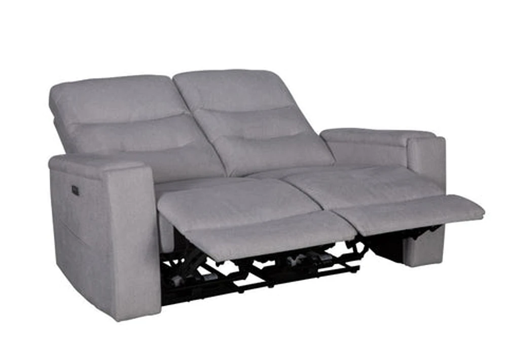 Roche Power Recliner Loveseat- Light Grey