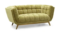 Yaletown Mid Century Loveseat - Lime Crushed Velvet Floor Model