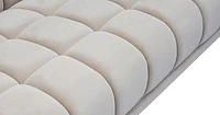 Kitsilano Mid Century Velvet Light Blue Tufted Fabric Loveseat | Couches- Accents@Home