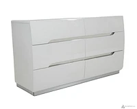 Zoe Glossy White bedroom Dresser