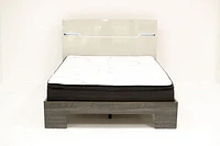 Benson Grey/ Brown Glossy Finish King Bed