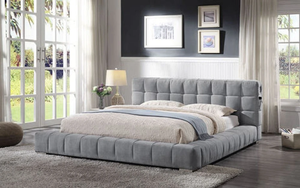 Mc Call - Platform Bed Grey Greater Vancouver Furniture