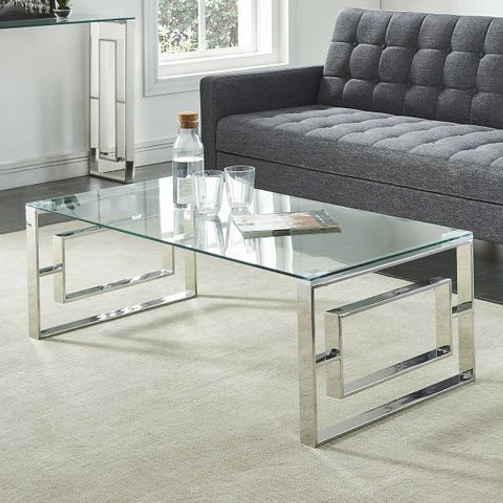 Eros Coffee Table in Silver