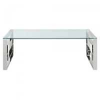 Eros Coffee Table in Silver