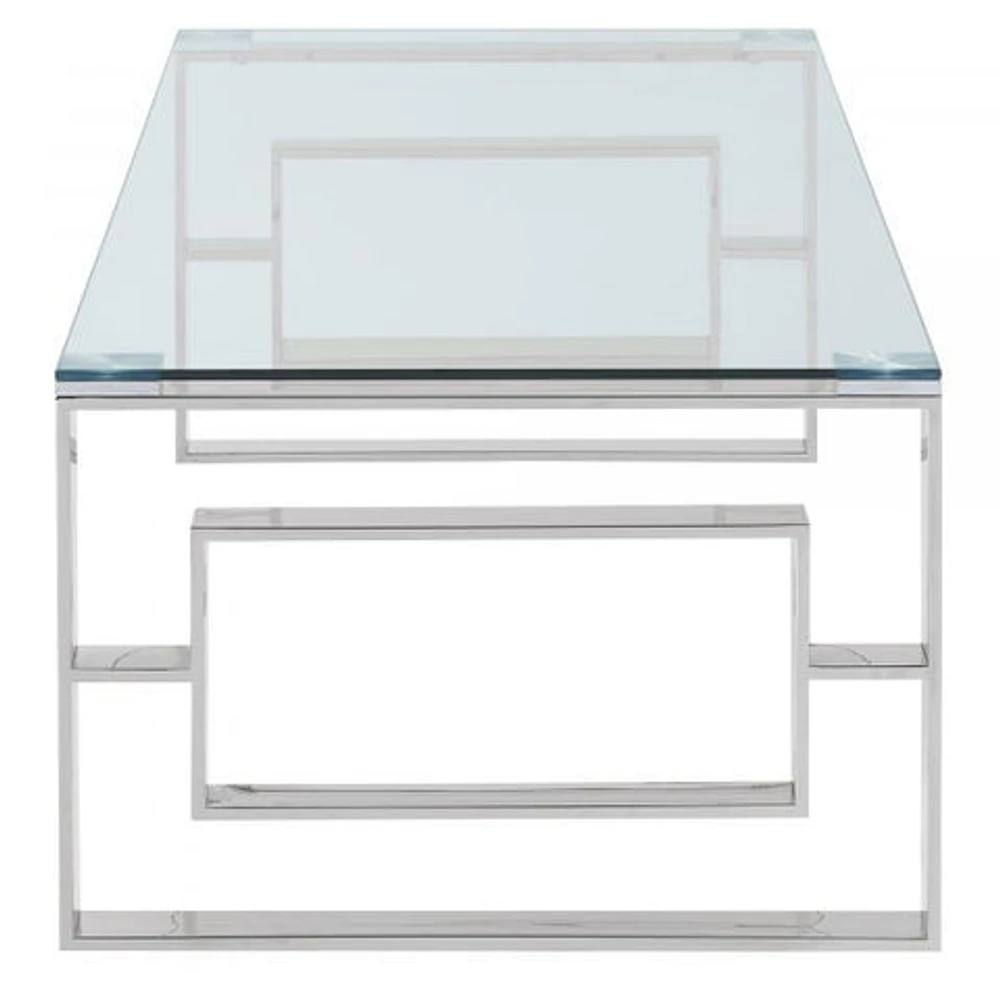 Eros Coffee Table in Silver