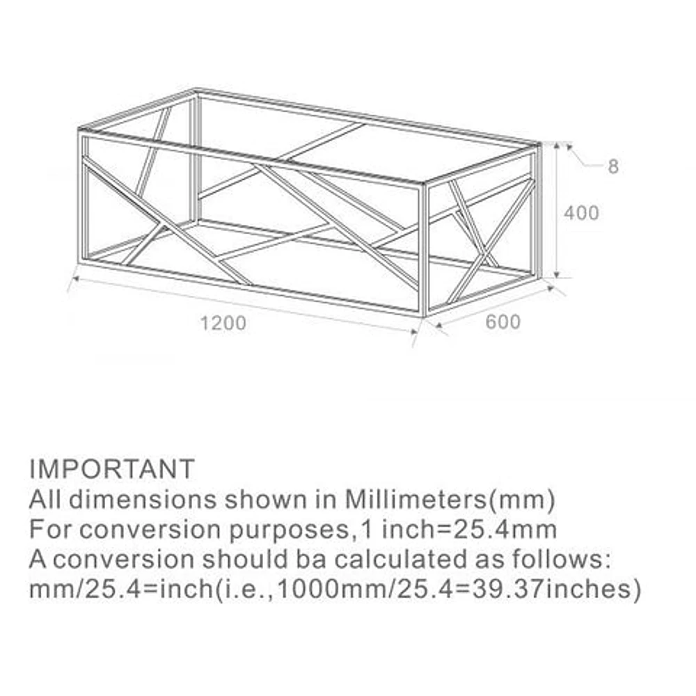 Juniper Coffee Table in Silver