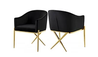 Ainsley Velvet Dining Chair Gold