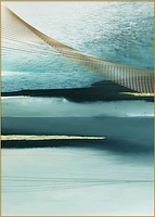 Azure Set of 3 Alloy Matt - Golden Frame Wall Art