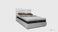 Zoe White Glossy King Storage Bed