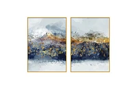 Anther Set of 2 Alloy Matt - Golden Frame Wall Art