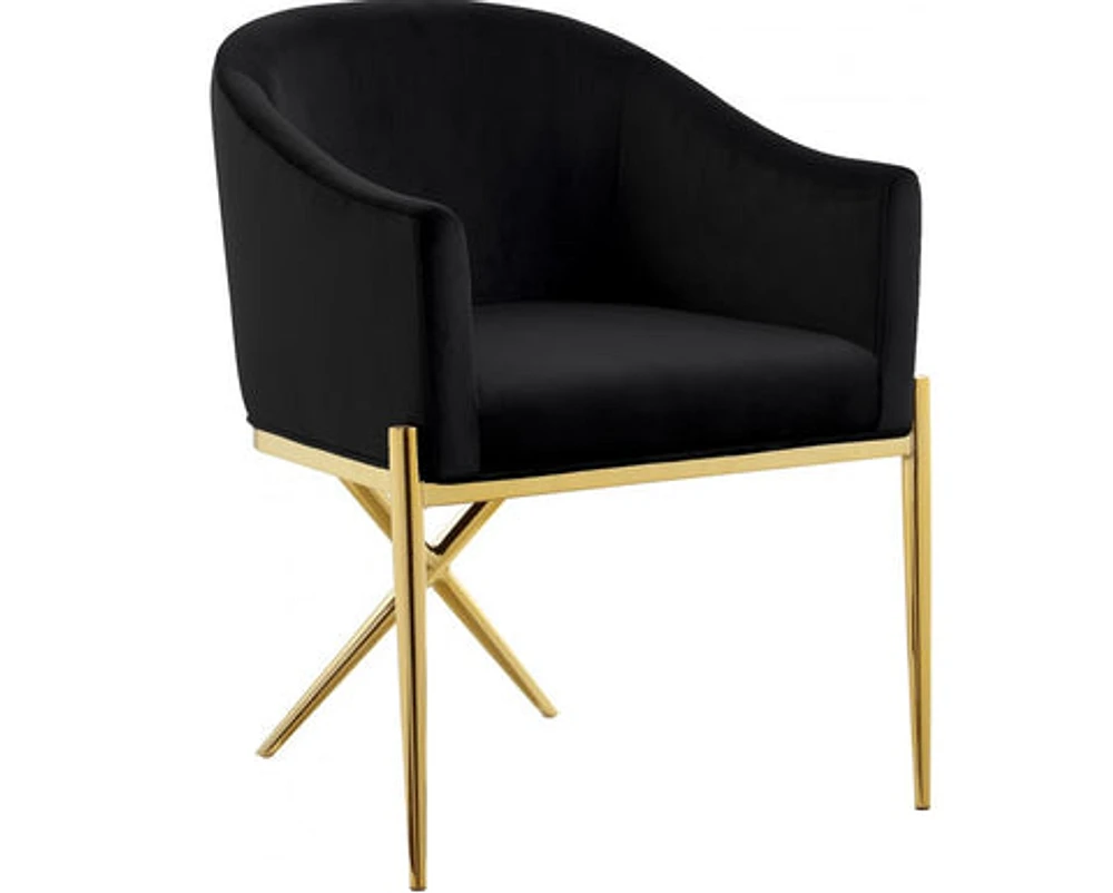 Ainsley Velvet Dining Chair Gold