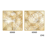 Gemini Set of 2Alloy Matt - Golden Frame Wall Art