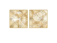 Gemini Set of 2Alloy Matt - Golden Frame Wall Art