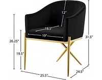 Ainsley Velvet Dining Chair Gold