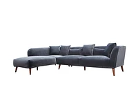 Maja Velvet Sectional - Grey