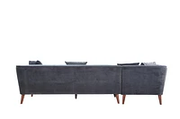 Maja Velvet Sectional - Grey