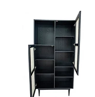 Cane Bookcase - Greater Vancouver Furniture