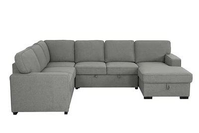 Morandi Sleeper Sectional RHF Chaise Storage - Dark Grey