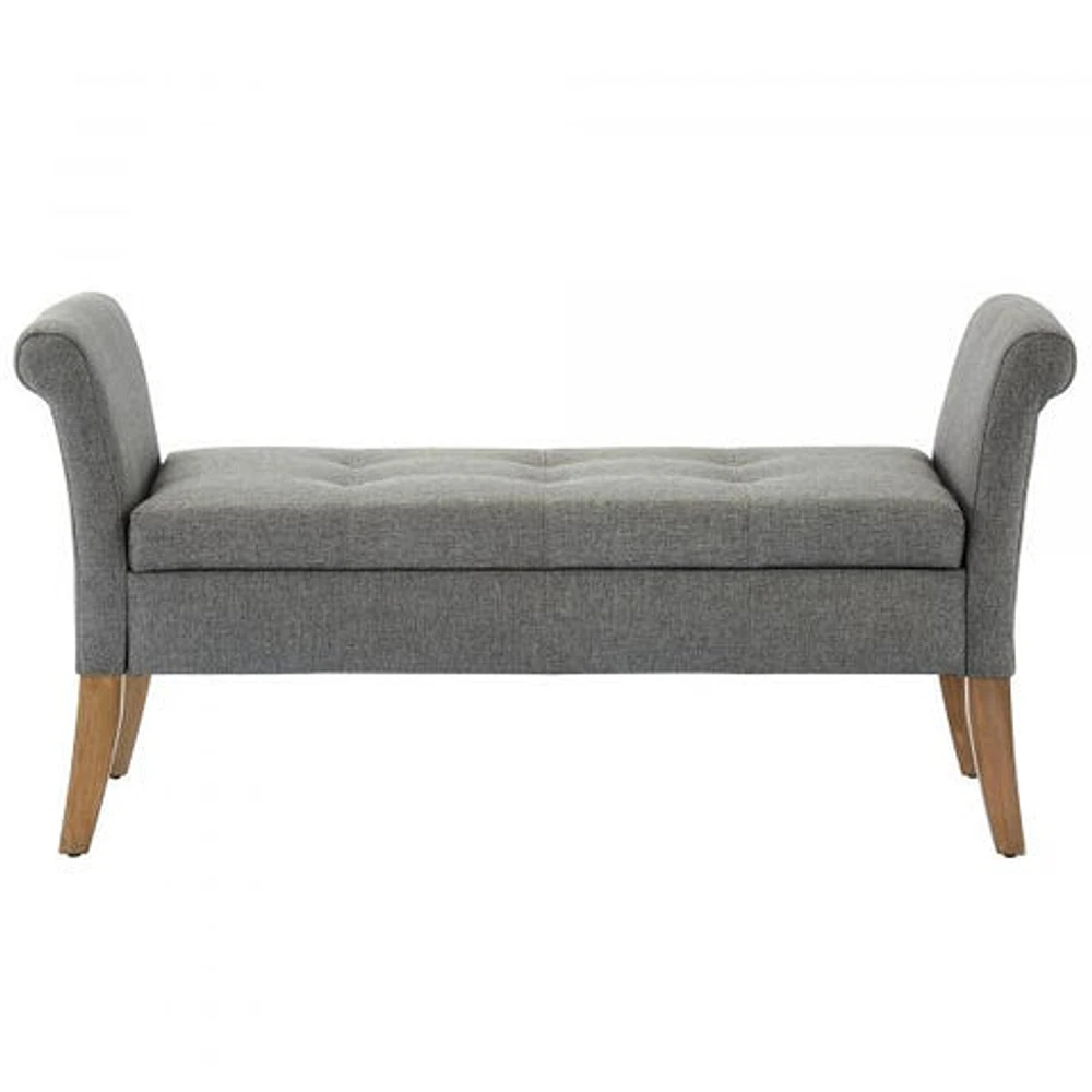 Audrey Storage Bench in Grey