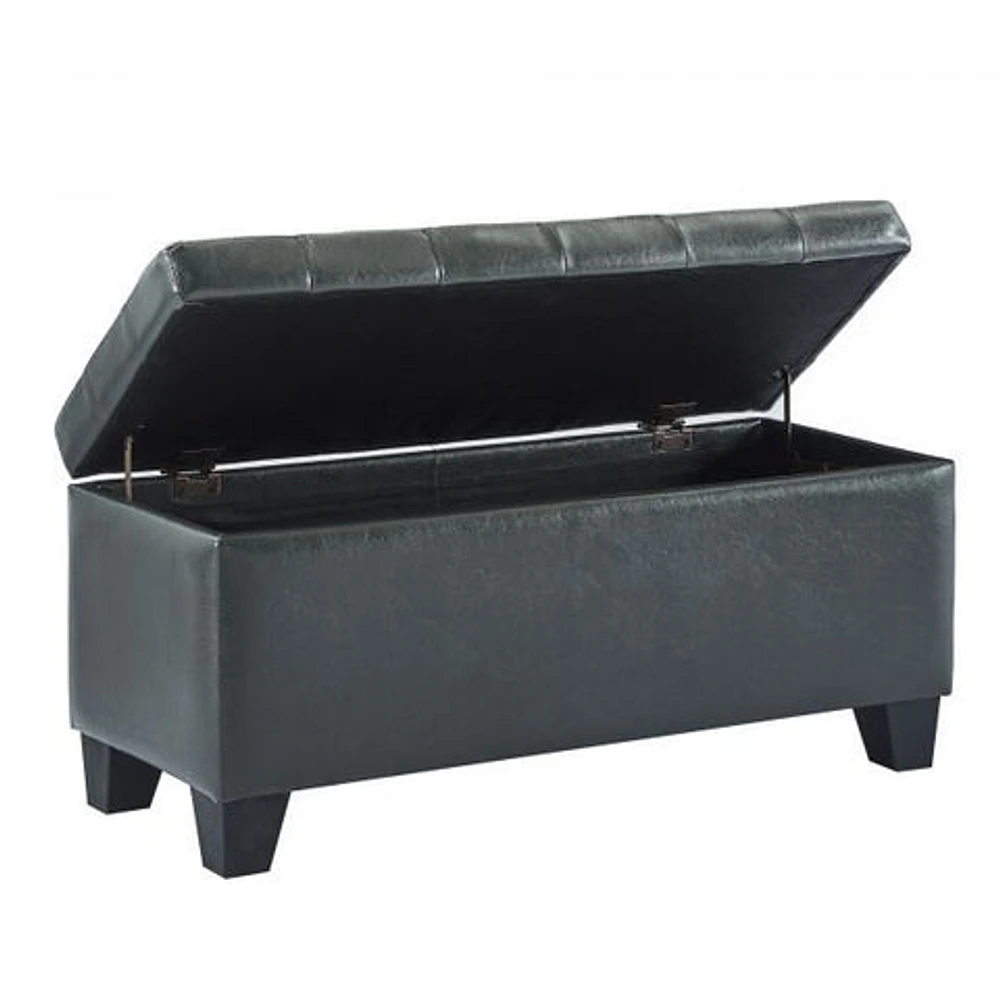 Winston Rectangular Storage Ottoman in Grey