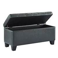 Winston Rectangular Storage Ottoman in Grey