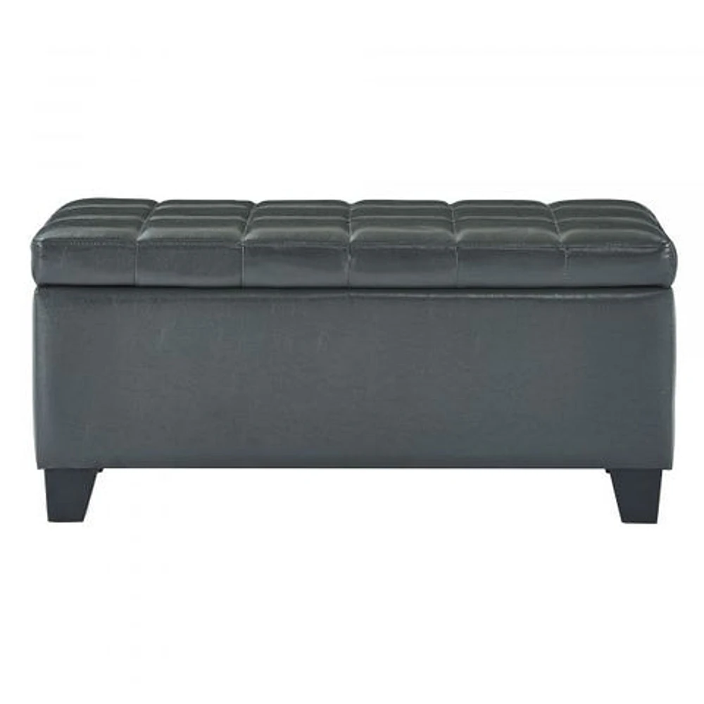 Winston Rectangular Storage Ottoman in Grey